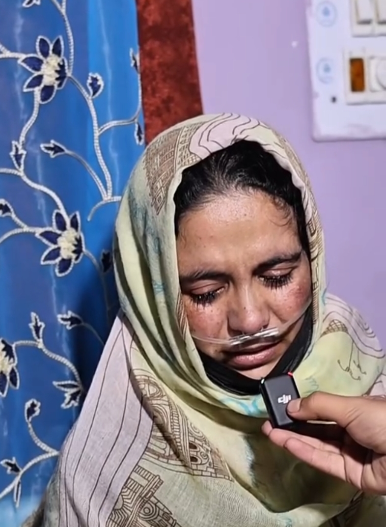 Nagma Begam on oxygen support being interviewed