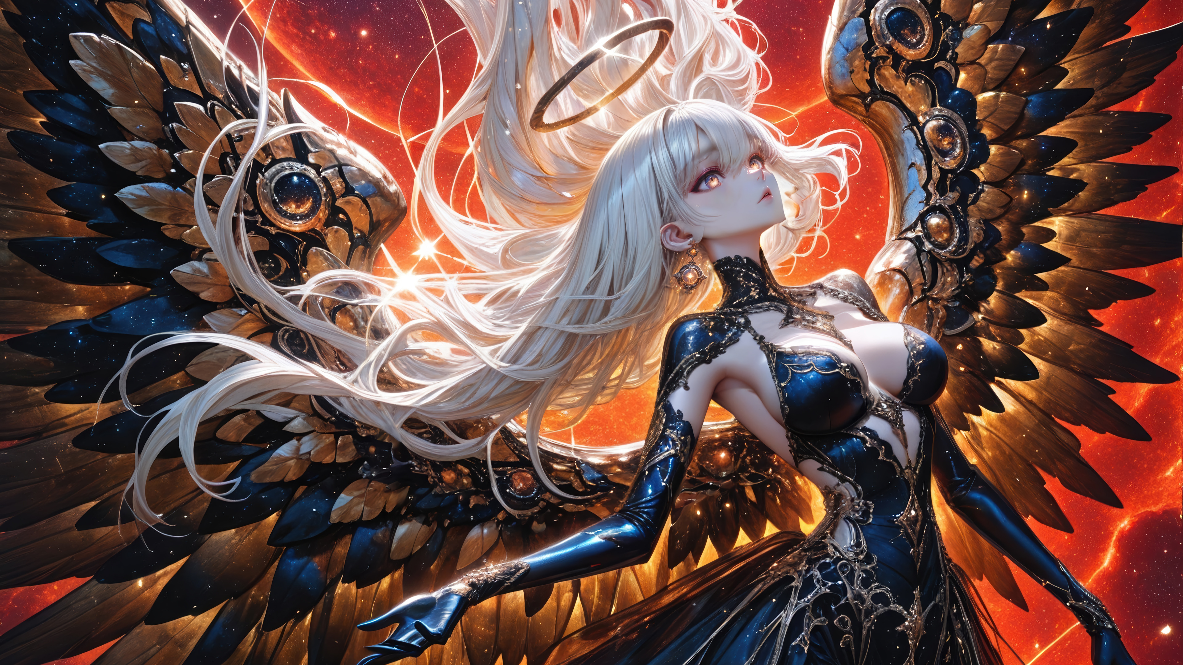 Gold Mechanical Wings Anime