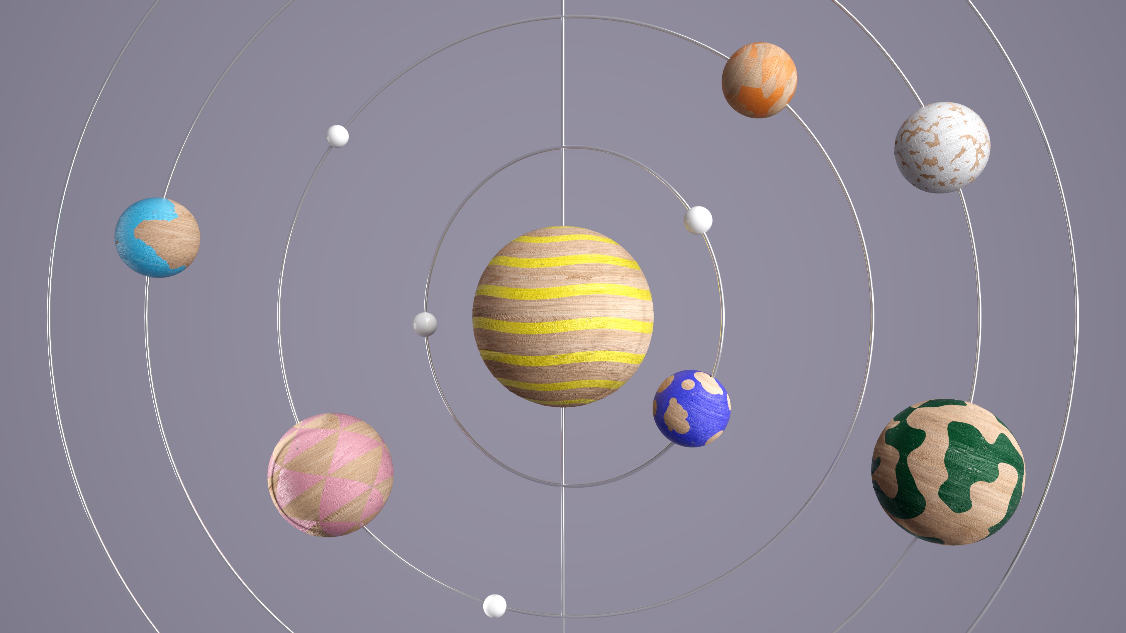 Wooden Solar System Space