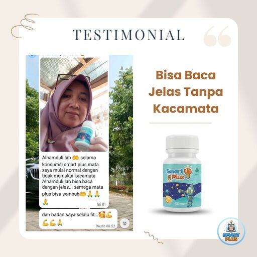 Testimoni Smart Up Plus - Bisa Baca Jelas Tanpa Kacamata
