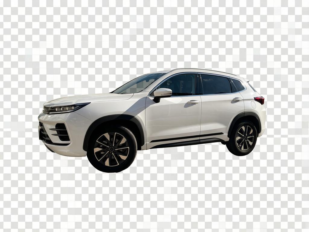 Exeed LX 2023 — белый кроссовер, вид сбоку