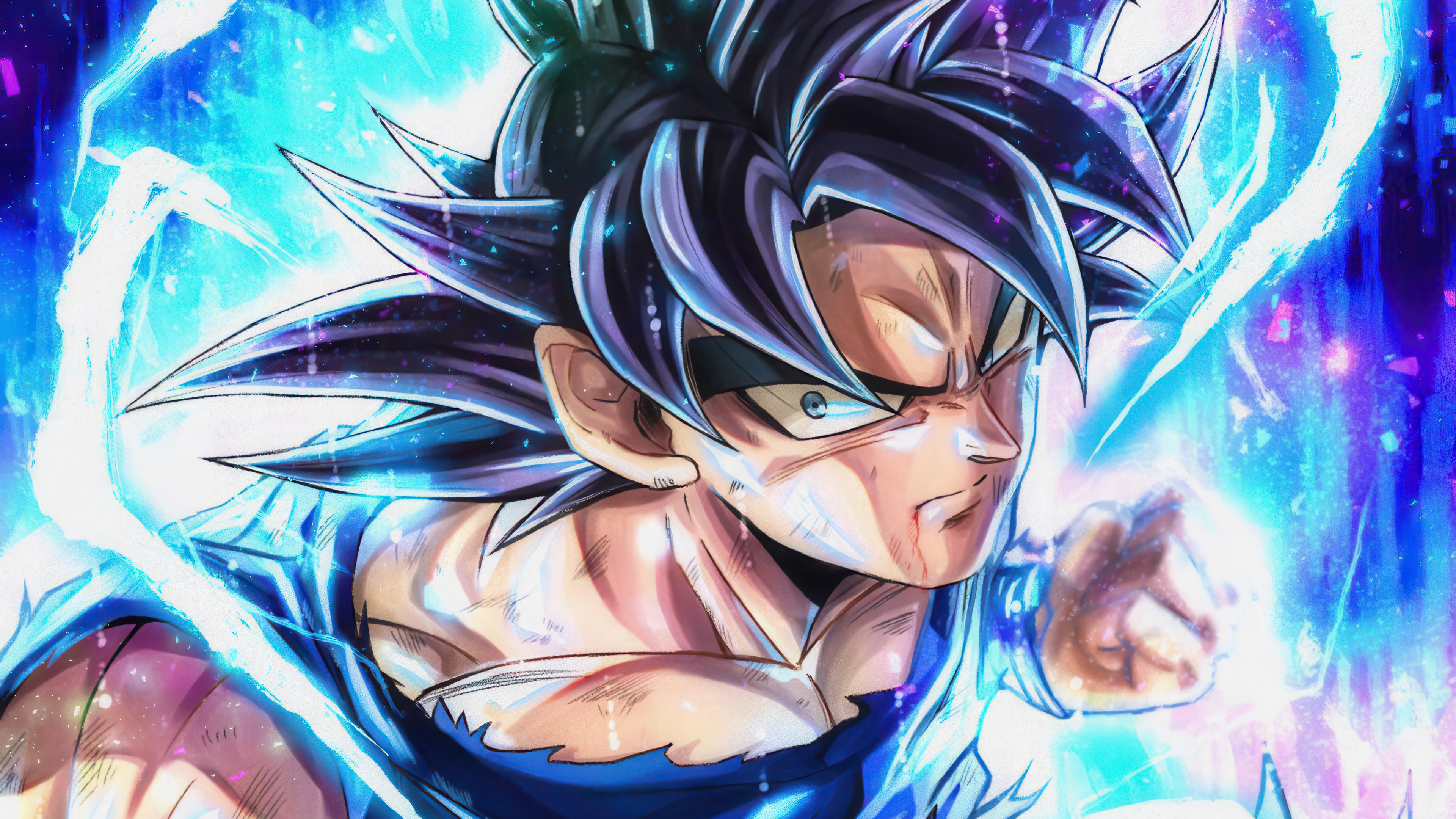 Goku Super Saiyan Blue Form Anime