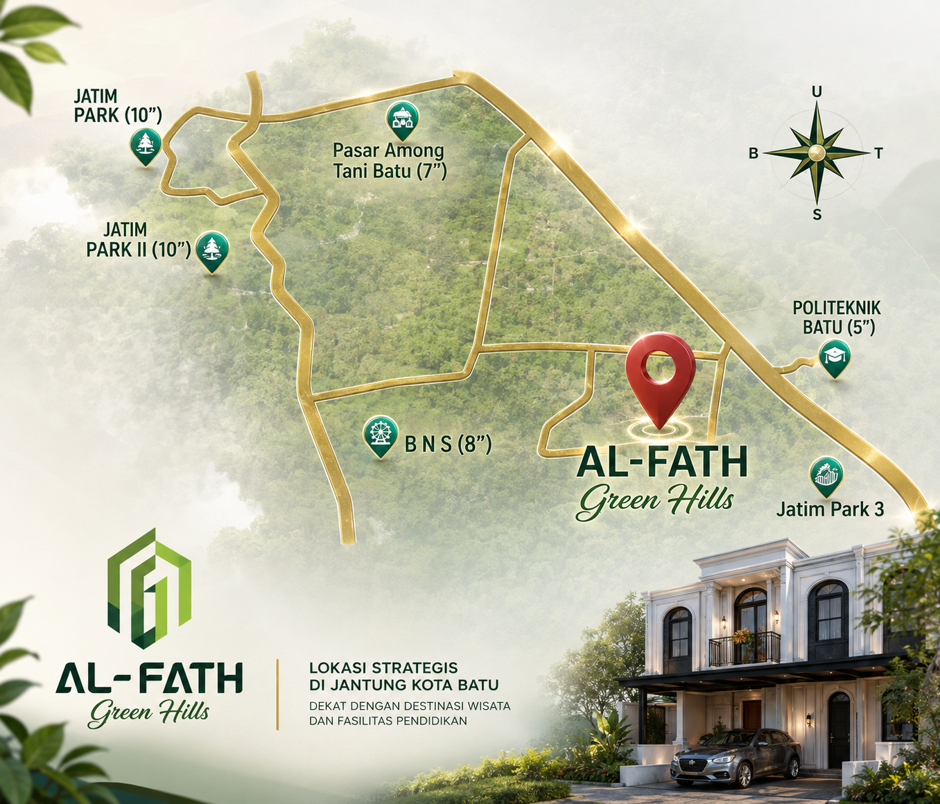 Lokasi Strategis Al Fath Green Hills