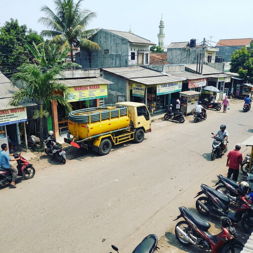 Truk sedot WC di area Tambun Bekasi