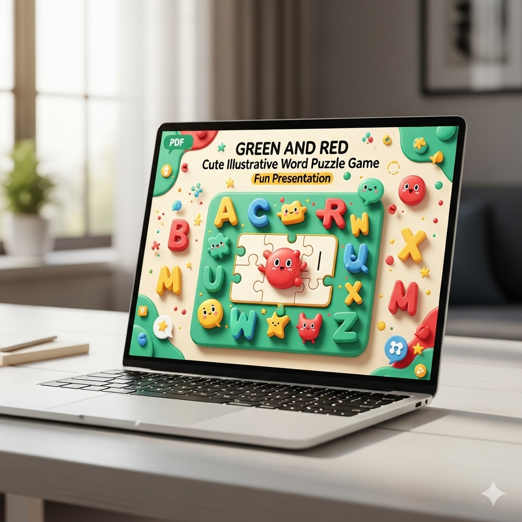 Green & Red Word Puzzle Game