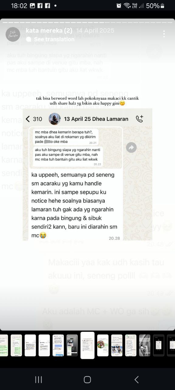Chat dengan Dhea Lamaran