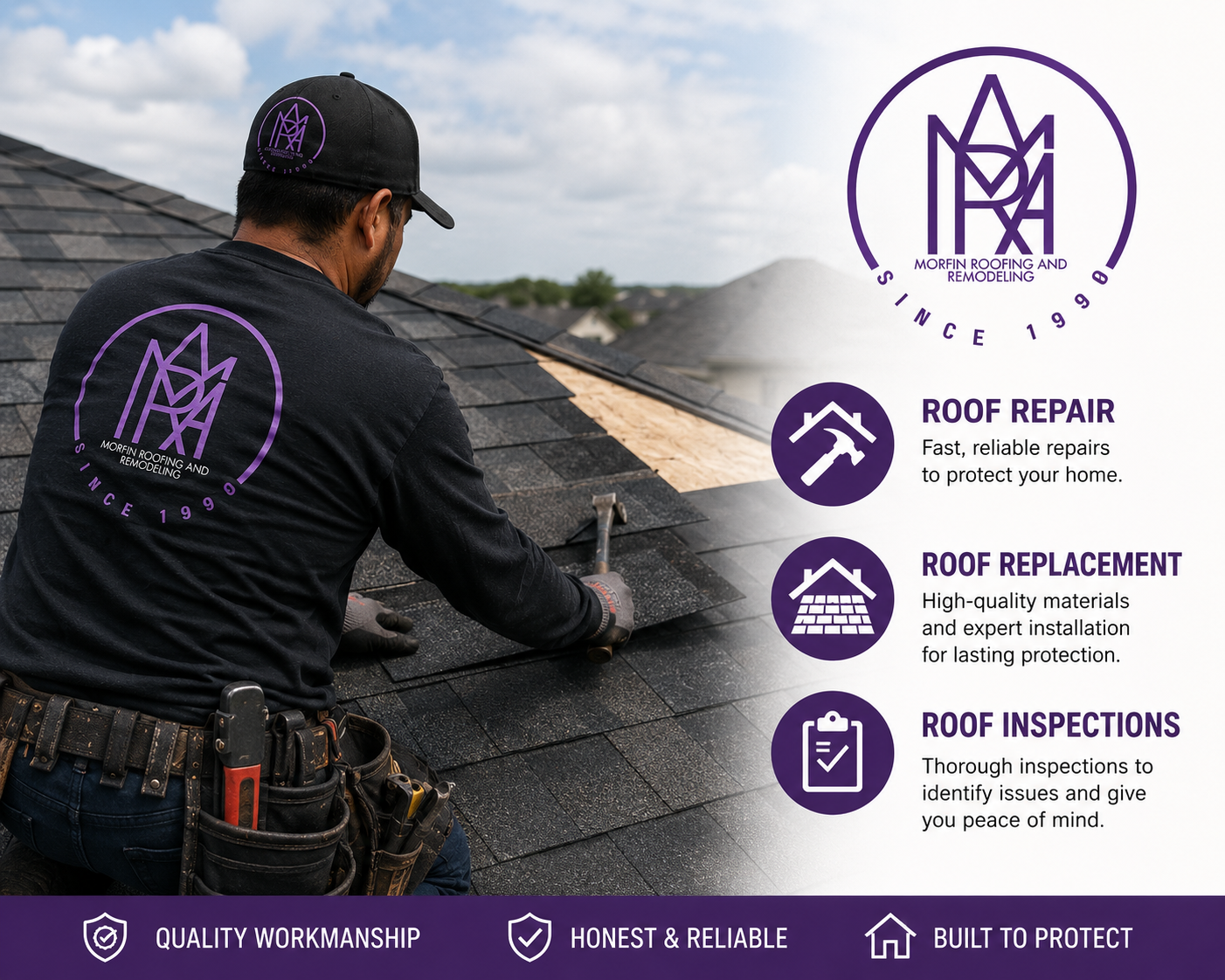 Houston roof repair and replacement services