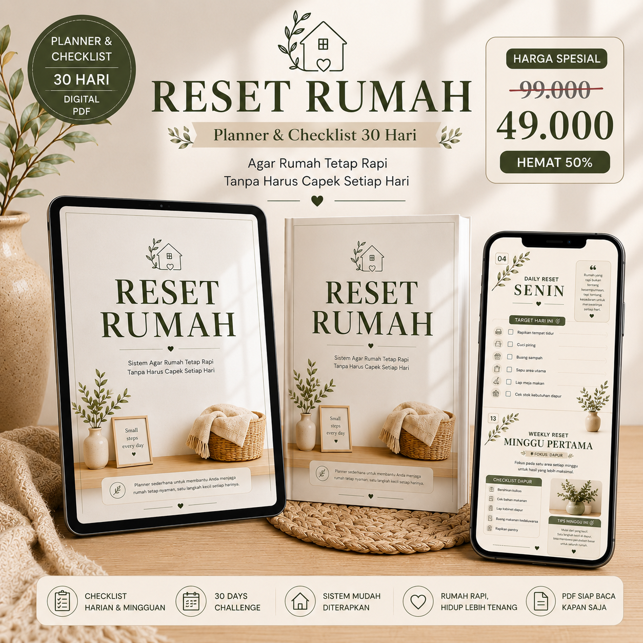 Reset Rumah Planner Mockup