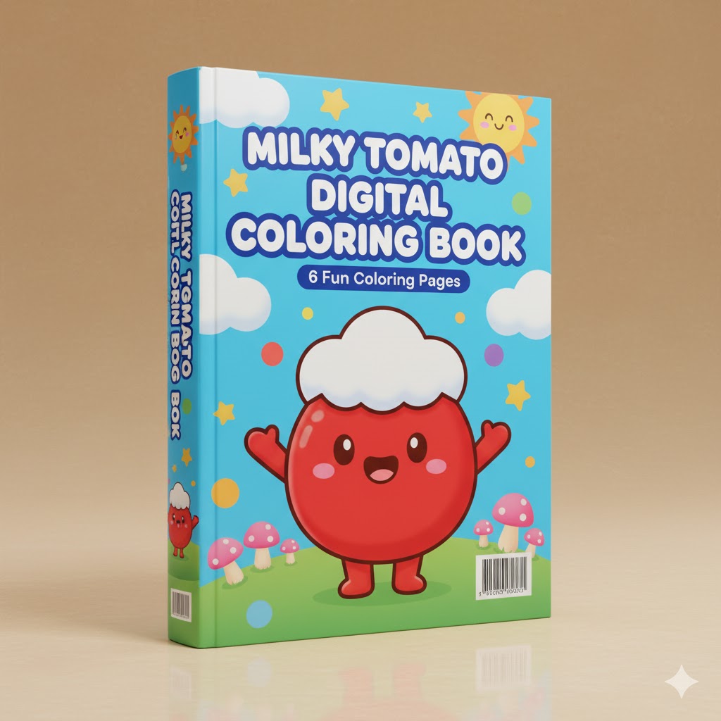 Milky Tomato Digital Coloring Book