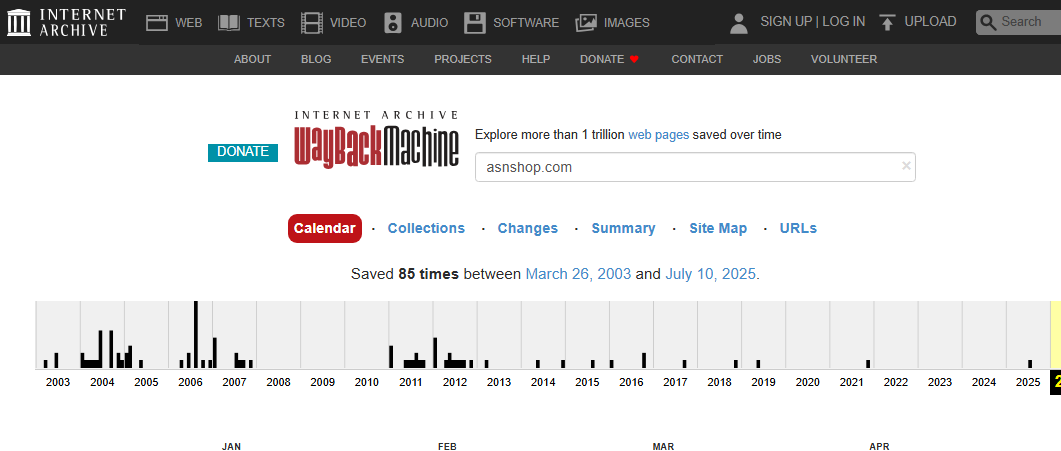 Wayback Machine - Asnshop.com