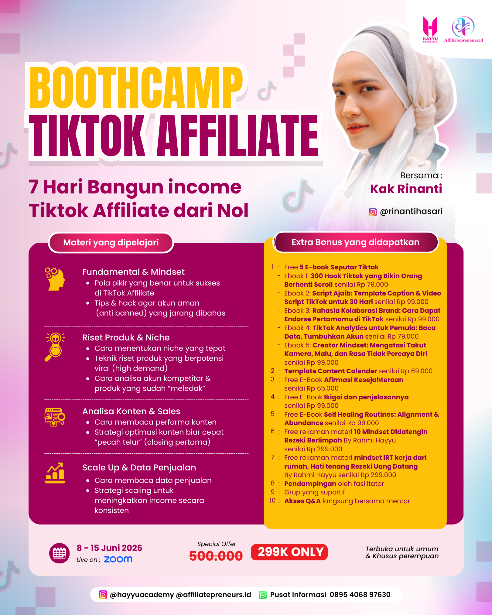 Flyer Materi dan Benefit