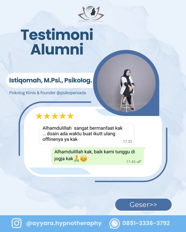 Testimoni Istiqomah, M.Psi., Psikolog.