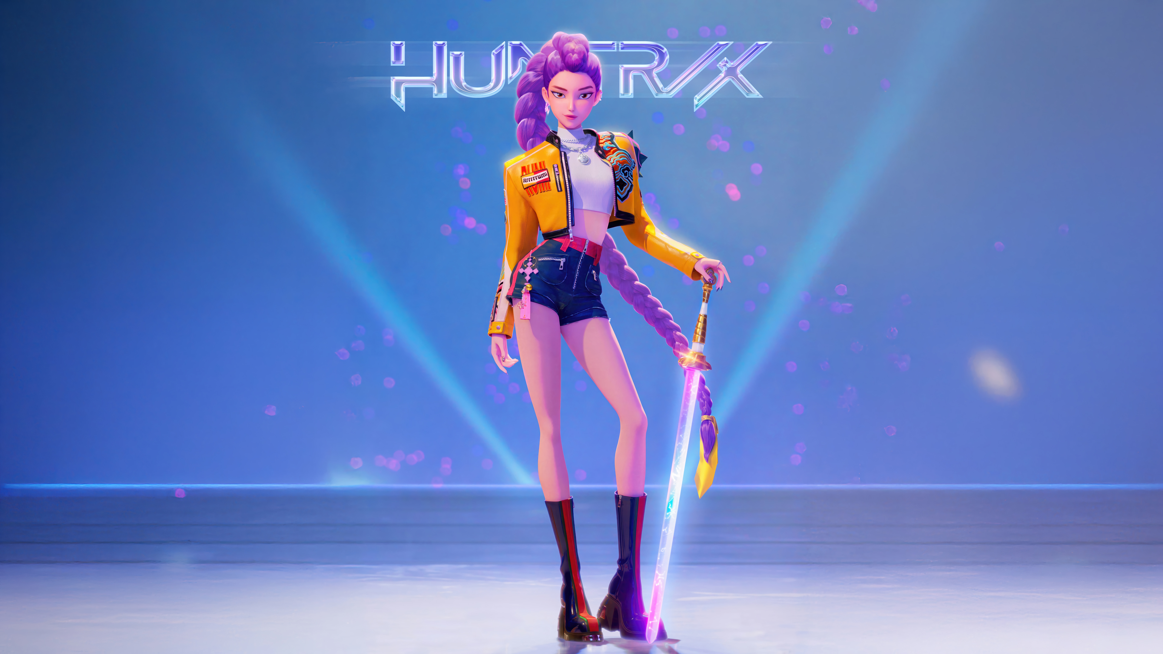 Purple Hair HUNTRVX Sword Movie
