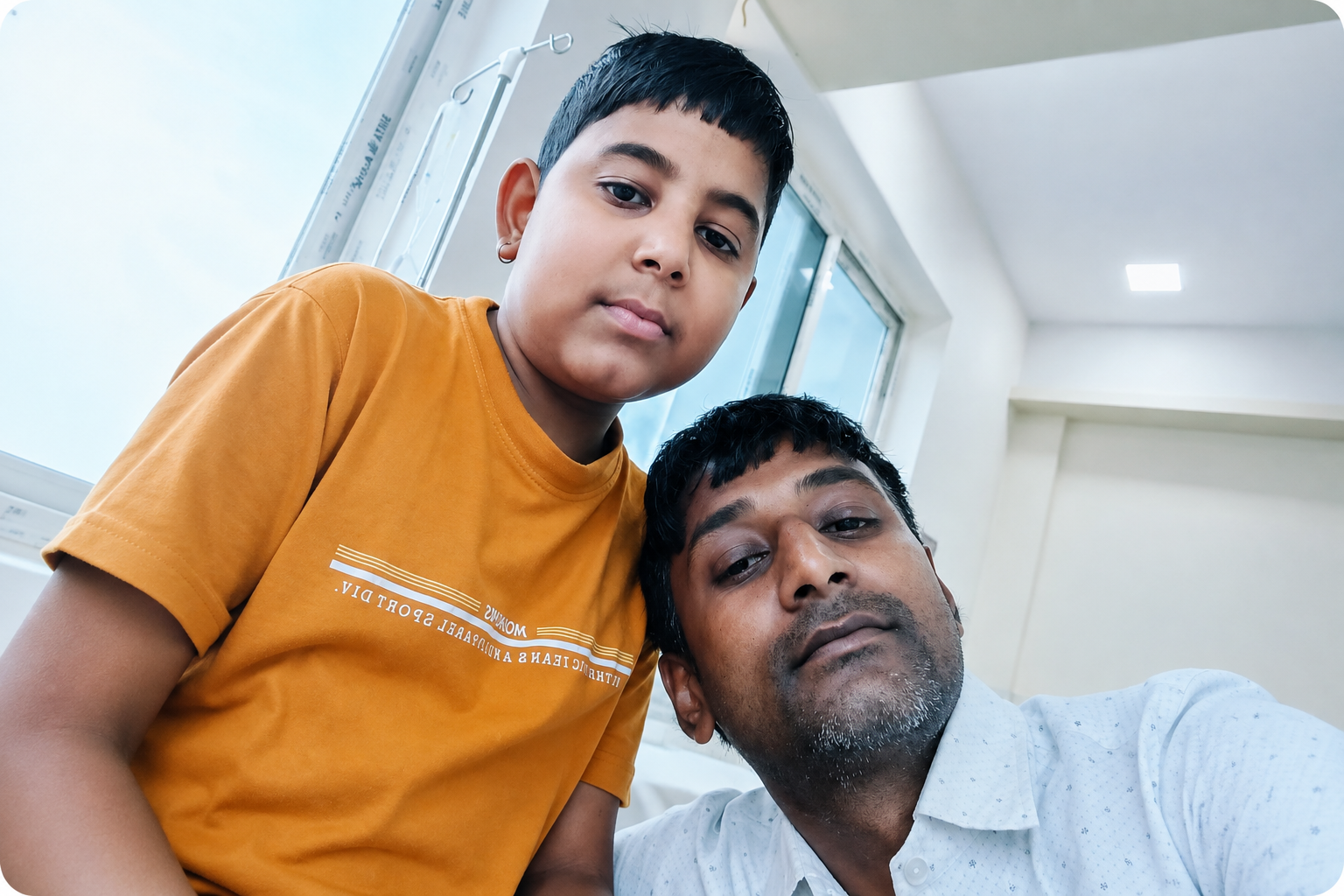 Kuldeep with his father