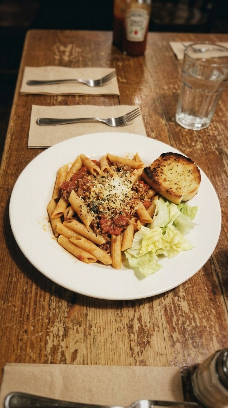 Plato de pasta antes