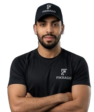Founder of Fikrago wearing brand apparel