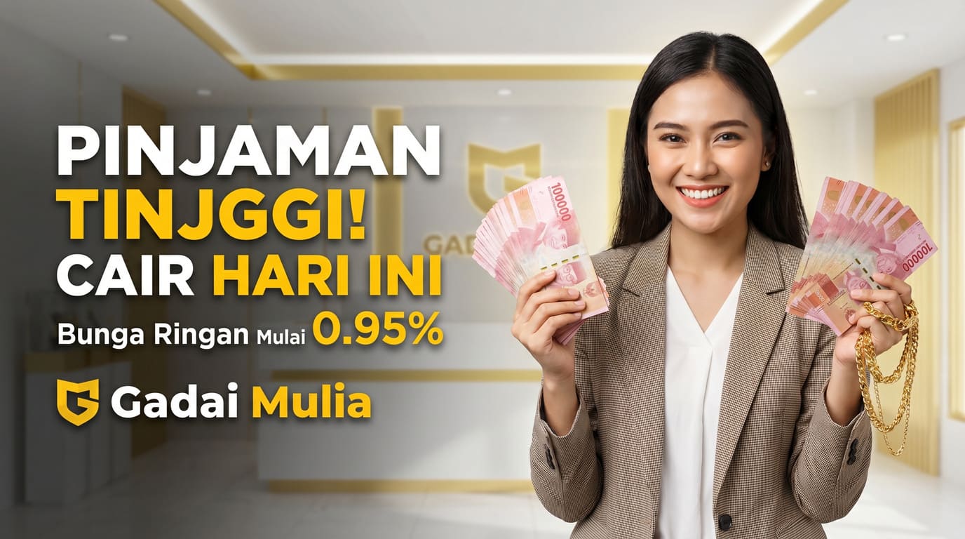 Gadai Mulia — Pinjaman Tinggi, Cair Hari Ini, Bunga Ringan Mulai 0.95%