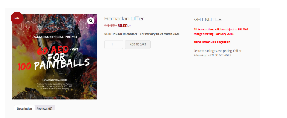 Ramadan Paintball Promotion